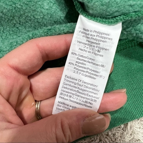 J. Crew Wide button-collar pullover sweatshirt in cloudspun fleece - Picture 9 of 12